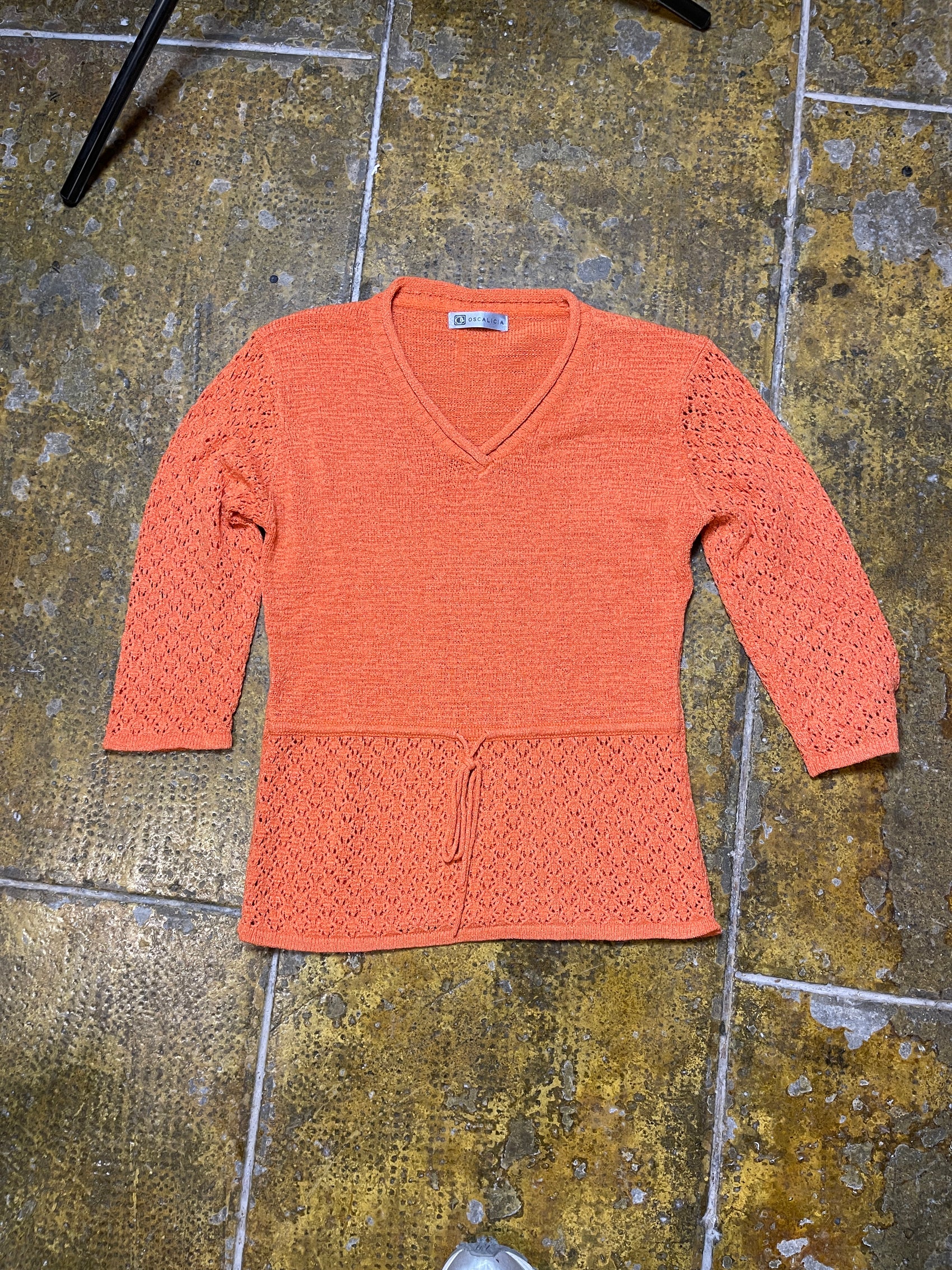 Oscalica Knitted Summer Sweatshirt Orange - L