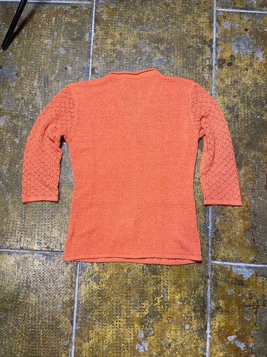 Oscalica Knitted Summer Sweatshirt Orange - L