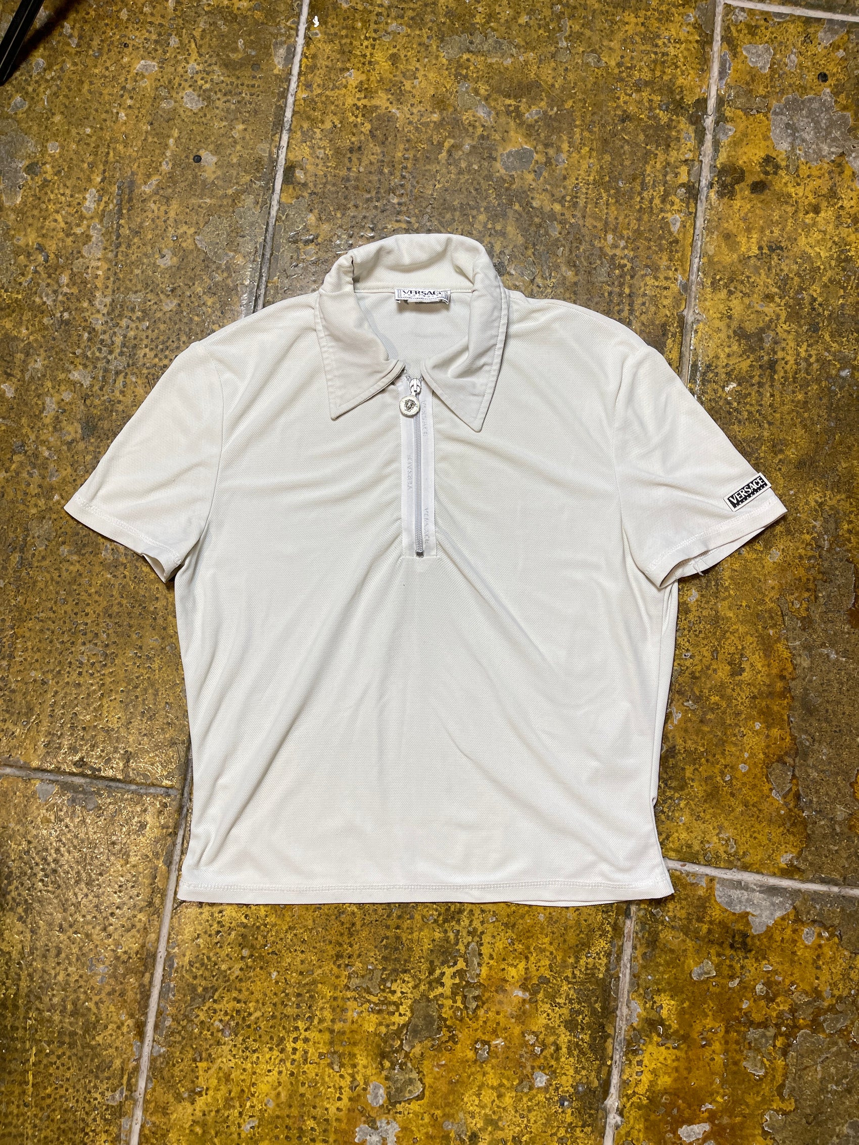 Versace Intensive Short Sleeve Top 2000s y2k White - L