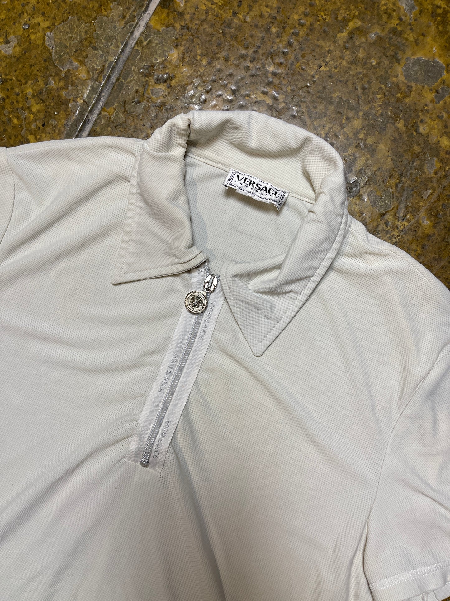 Versace Intensive Short Sleeve Top 2000s y2k White - L