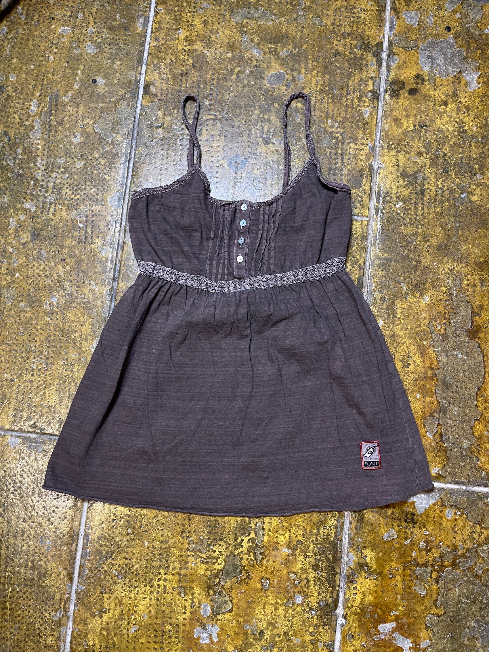 Fly Up Sleeveless Top Brown 2000s y2k - M