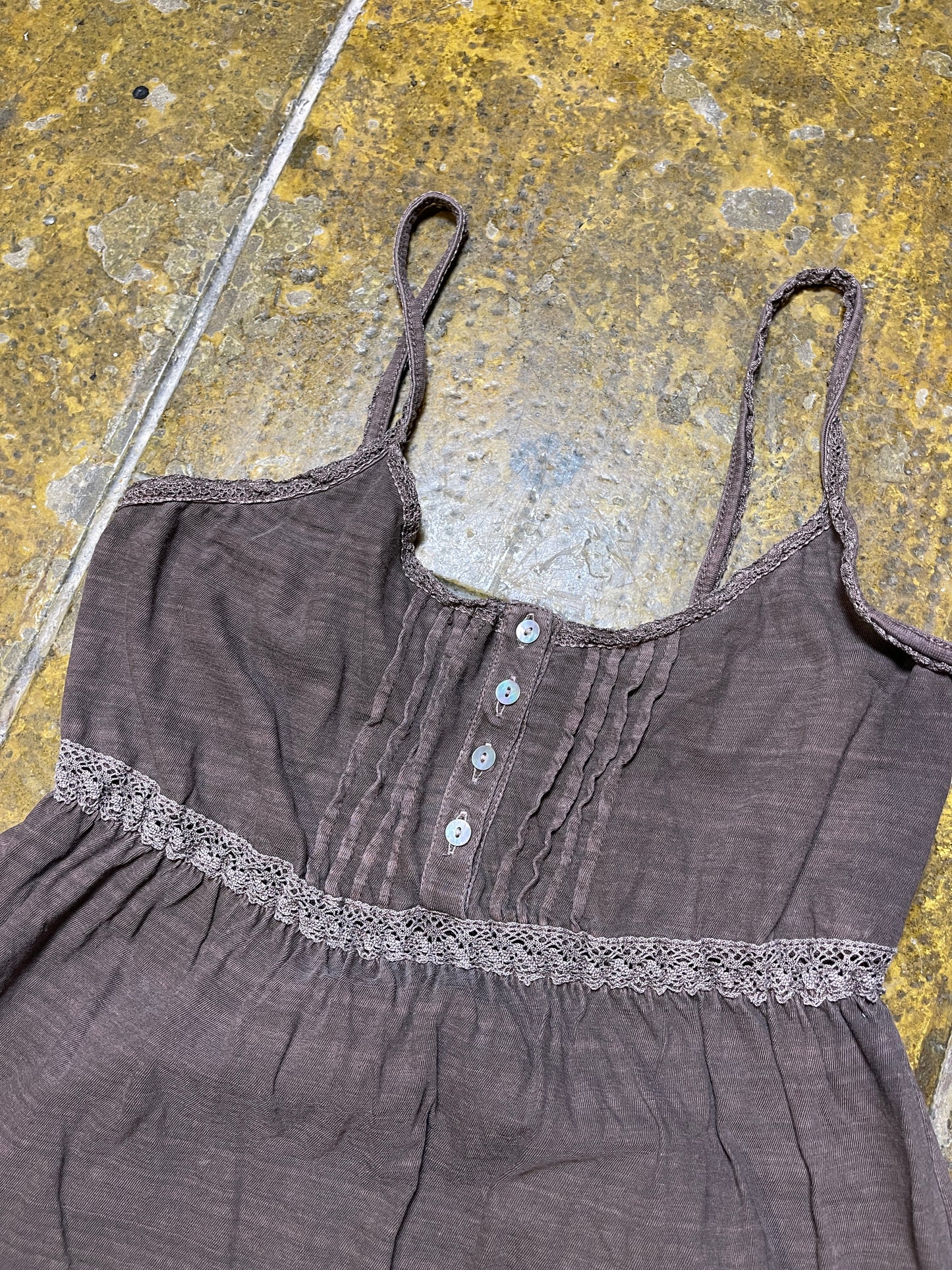 Fly Up Sleeveless Top Brown 2000s y2k - M