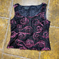 Alberta Castillo Sleeveless Top Black Purple 2000s y2k - XXL