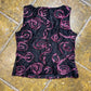 Alberta Castillo Sleeveless Top Black Purple 2000s y2k - XXL