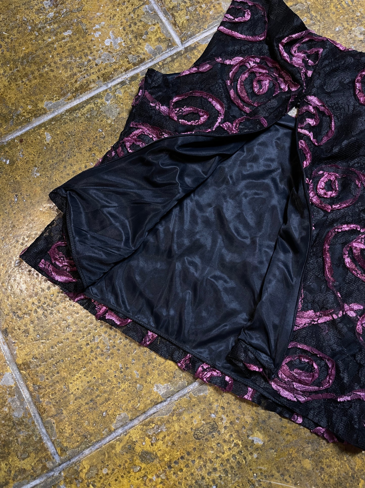 Alberta Castillo Sleeveless Top Black Purple 2000s y2k - XXL