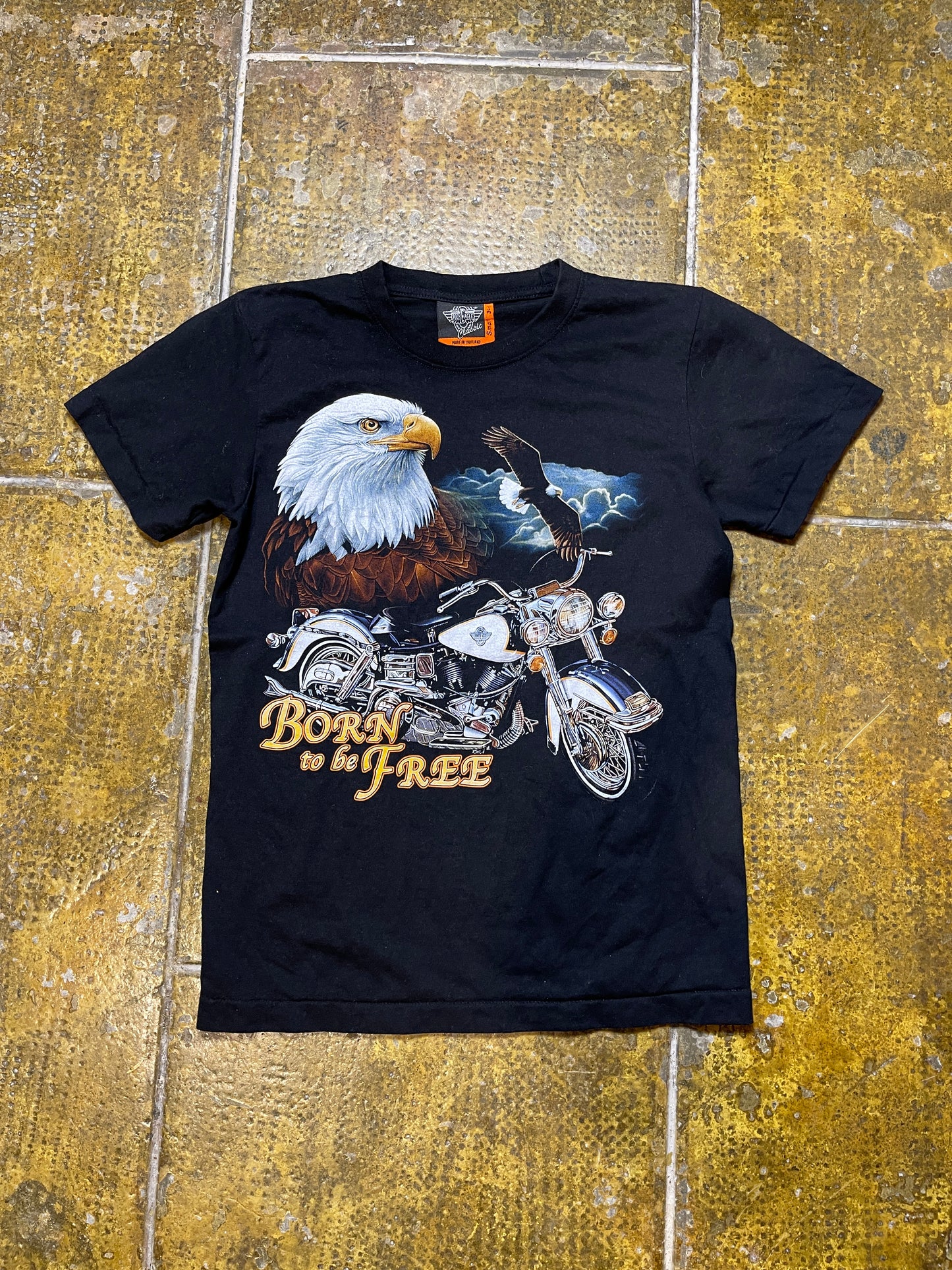 Biker Born to be Wild Short Sleeve Top Black 2000s y2k - S