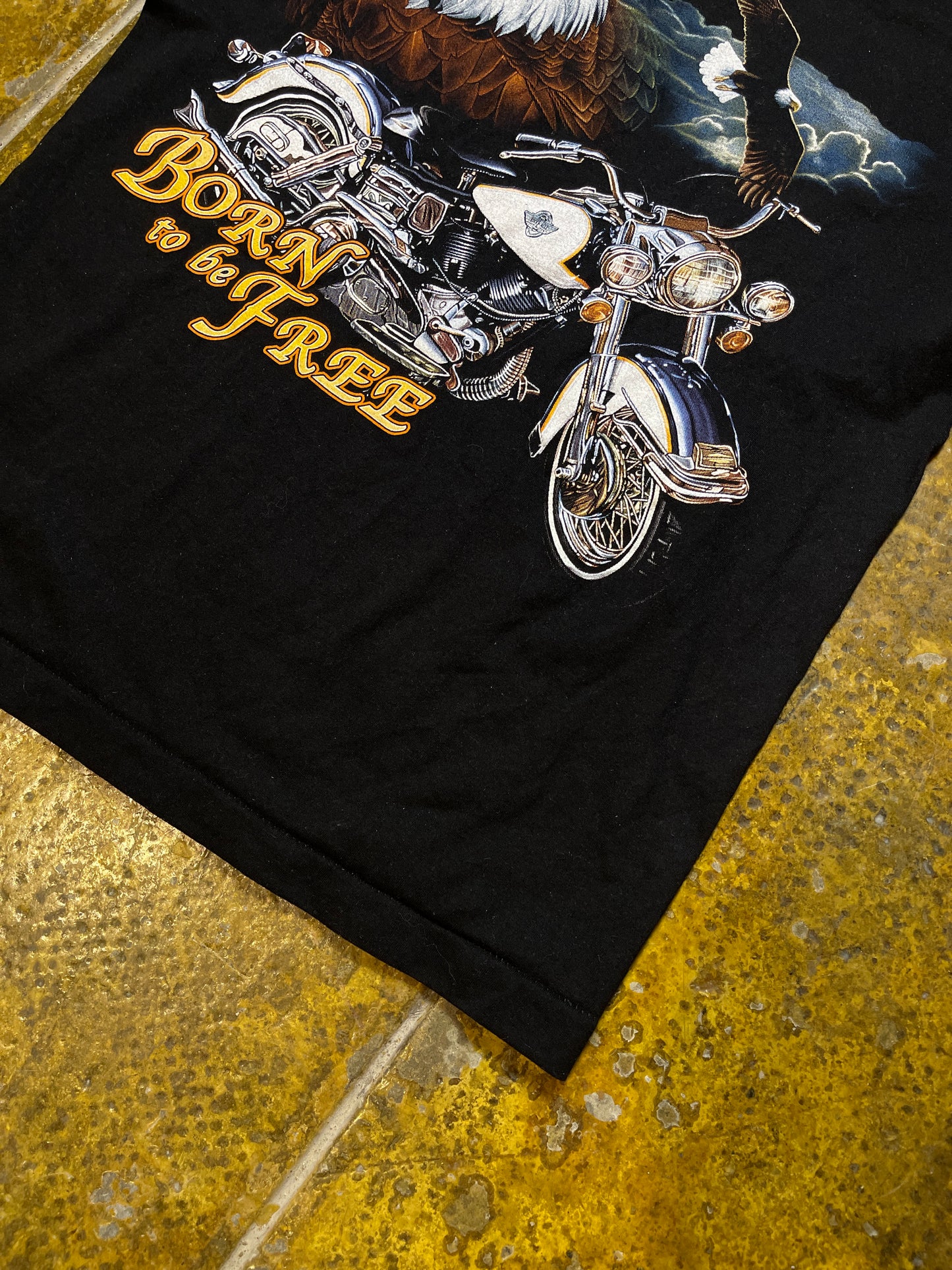 Biker Born to be Wild Short Sleeve Top Black 2000s y2k - S