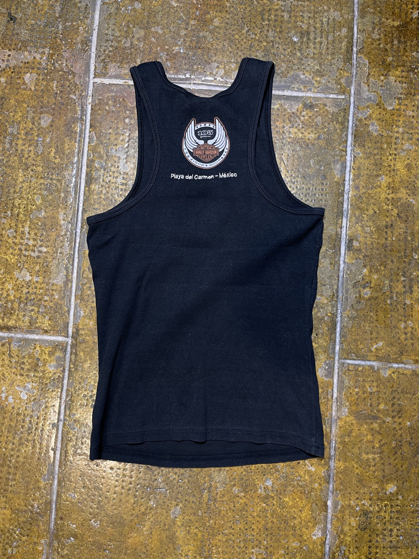Harley Davidson Sleeveless Biker Top Black 2008 - M