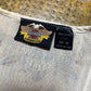 Harley Davidson See Through Short Sleeve Top Cream 2000s y2k Mad in USA - XS