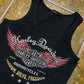 Harley Davidson Sleeveless Biker Top Black 2000s y2k - M
