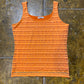 Absolute Sleeveless Top Orange Shiny 2000s y2k - XL