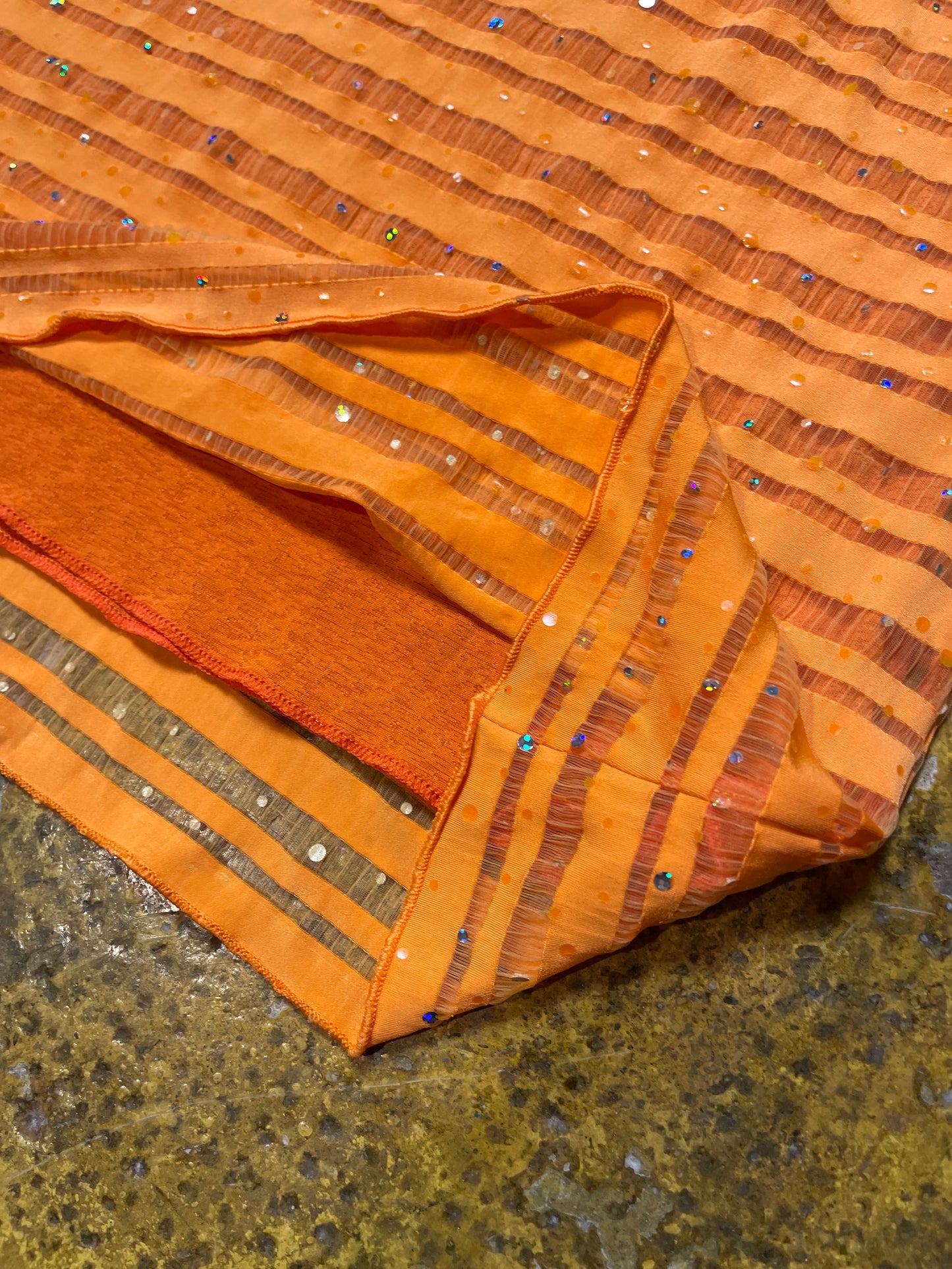 Absolute Sleeveless Top Orange Shiny 2000s y2k - XL
