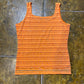 Absolute Sleeveless Top Orange Shiny 2000s y2k - XL