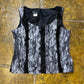 Vintage Alberta Castillo Sleeveless Top Silver Black - XXL
