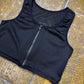 Sleeveless Crop Sport Top Black Tactical - S