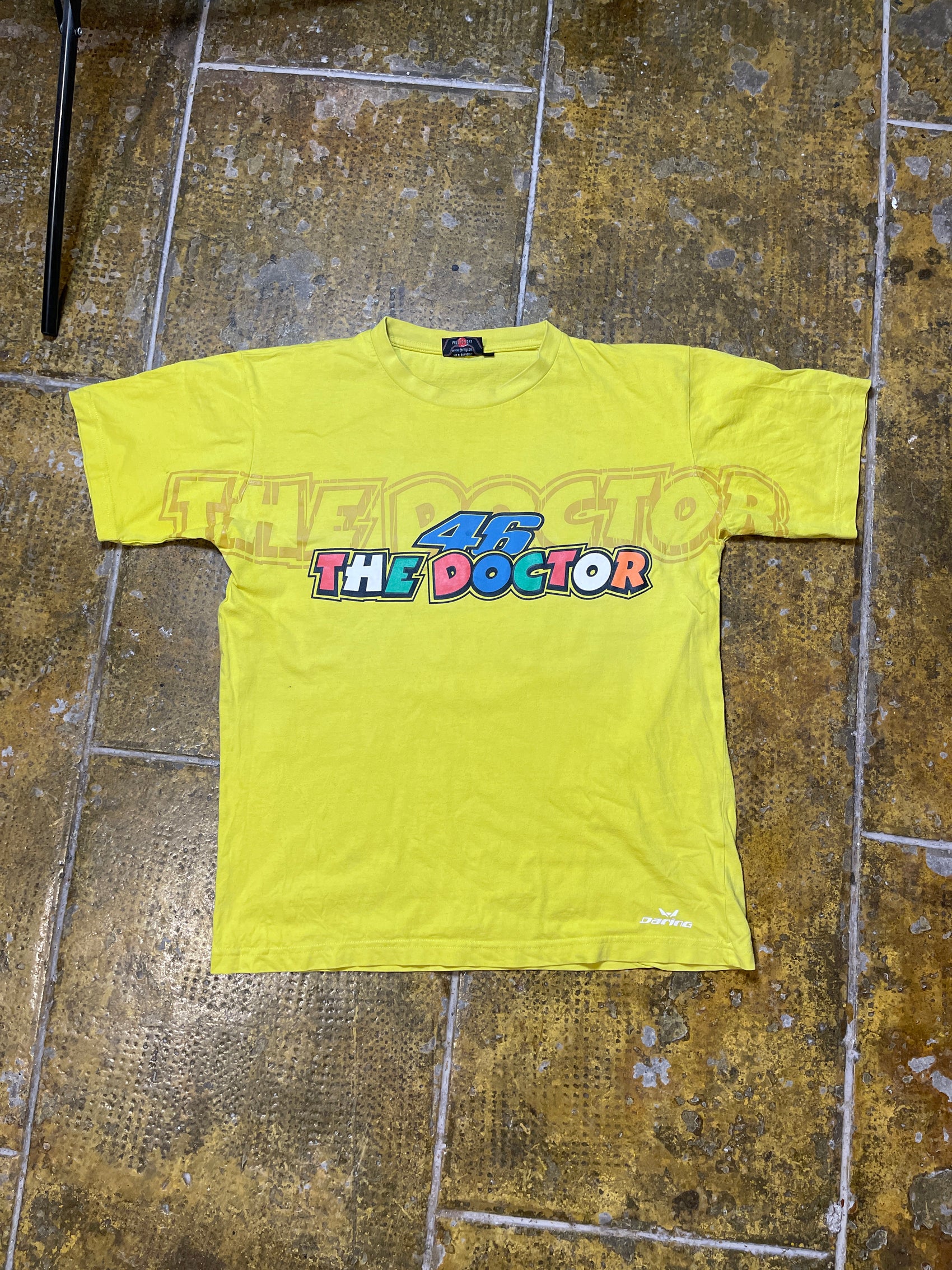 Valentino Rossi The Doctor 46 T-Shirt Yellow 2000s y2k Daring - L