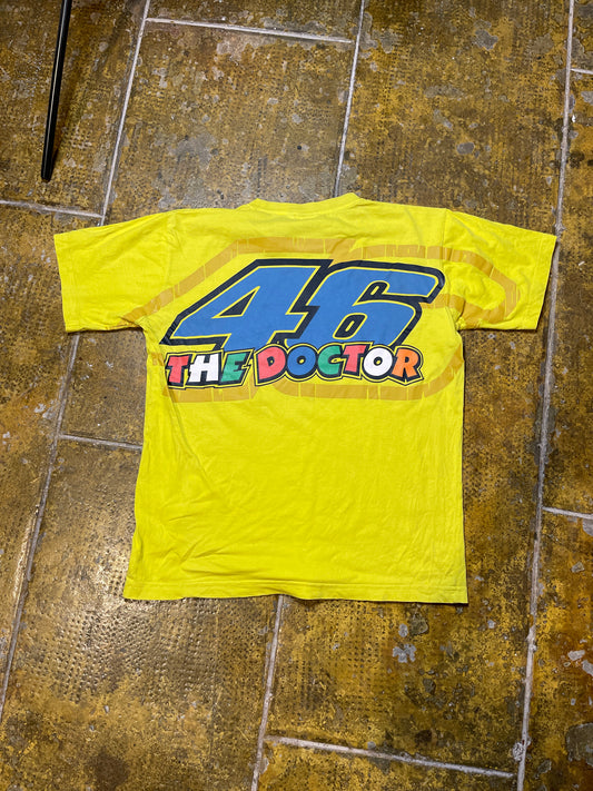 Valentino Rossi The Doctor 46 T-Shirt Yellow 2000s y2k Daring - L