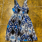 Pimkie Sleeveless Summer Dress Blue White 2000s y2k - S