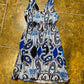 Pimkie Sleeveless Summer Dress Blue White 2000s y2k - S