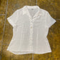 El Corte Ingles Short Sleeve See Through White Blouse Top - XXXL