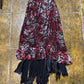 TMT Tomato Velvet Skirt Red Black 2000s y2k Fairy - XXL