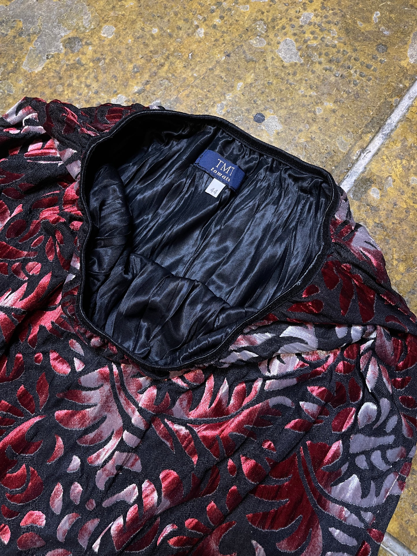 TMT Tomato Velvet Skirt Red Black 2000s y2k Fairy - XXL