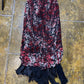 TMT Tomato Velvet Skirt Red Black 2000s y2k Fairy - XXL