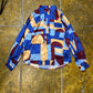 Esprit Long Sleeve Blouse Top 2000s y2k Multicolor - XS