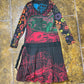 Desigual Long Sleeve Dress Boho Multicolor 2000s y2k - M