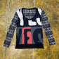 Desigual Long Sleeve Top Black Multicolor 2000s y2k - XS