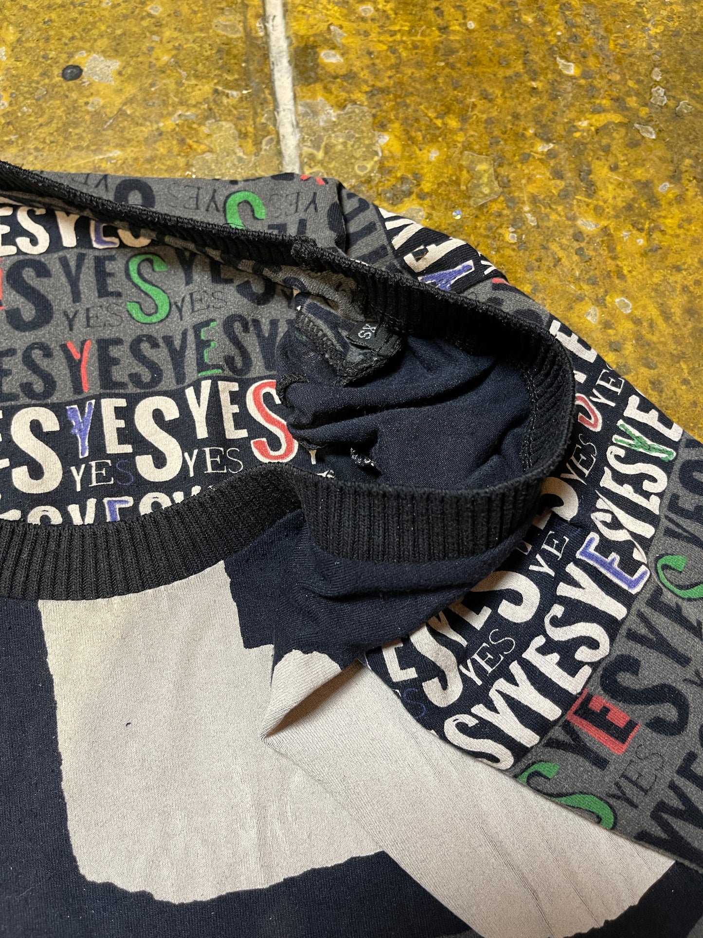 Desigual Long Sleeve Top Black Multicolor 2000s y2k - XS