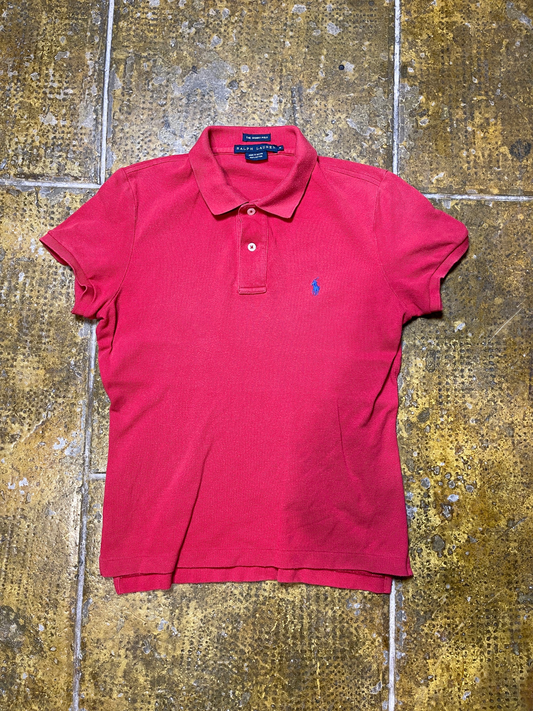 Ralph Lauren Short Sleeve Polo Top Red - M