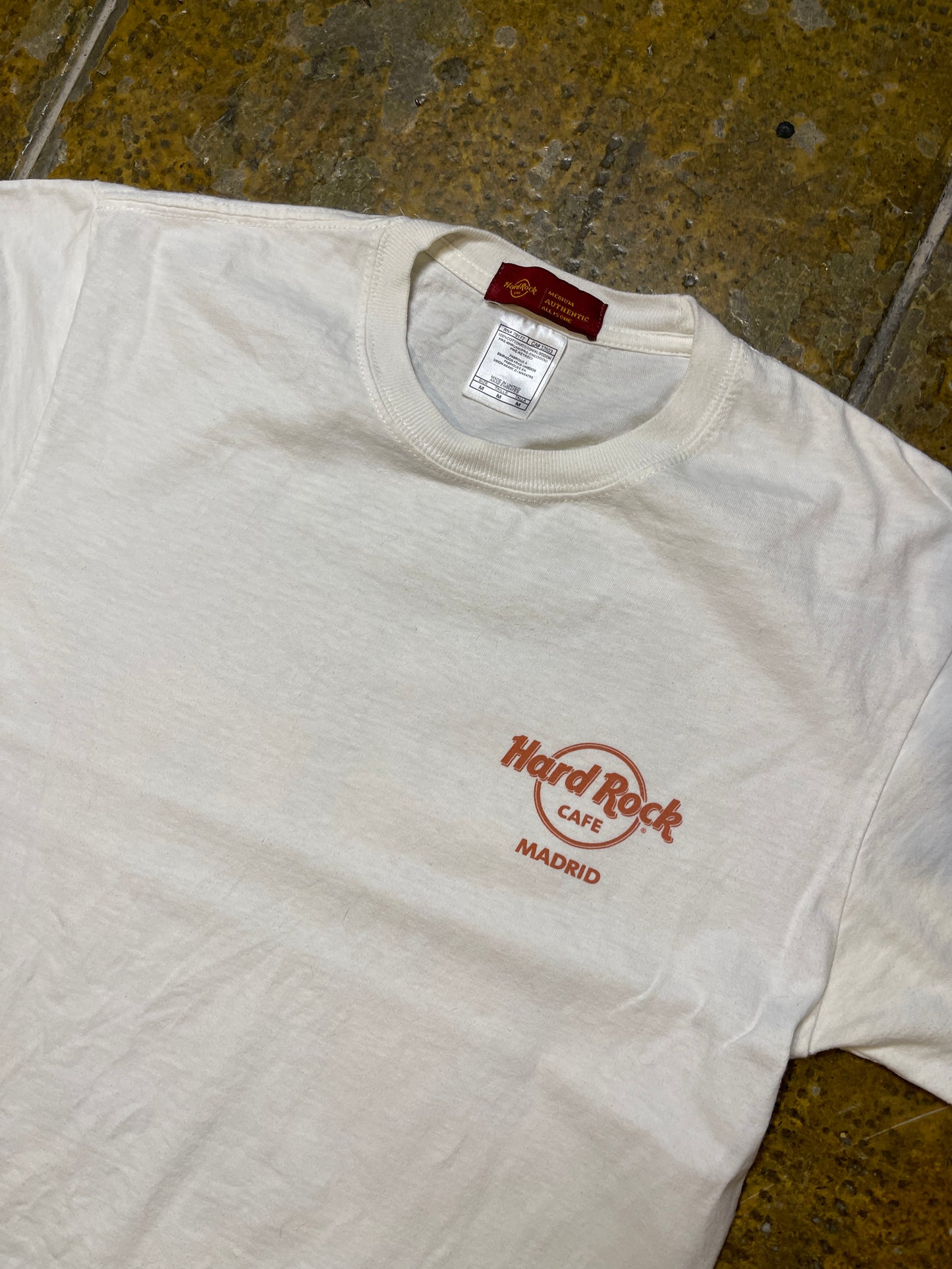 Hard Rock Cafe Madrid T-Shirt White 2000s - M