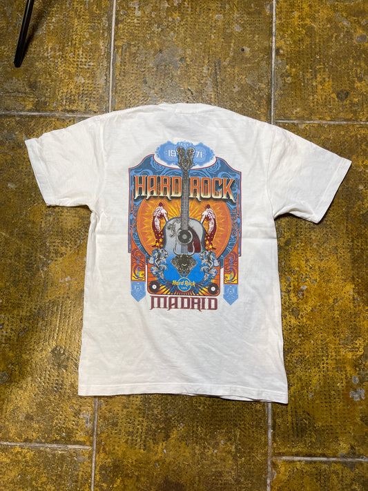 Hard Rock Cafe Madrid T-Shirt White 2000s - M
