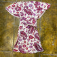 Formula Joven Short Sleeve Summer Dress White Red 2000s y2k - M
