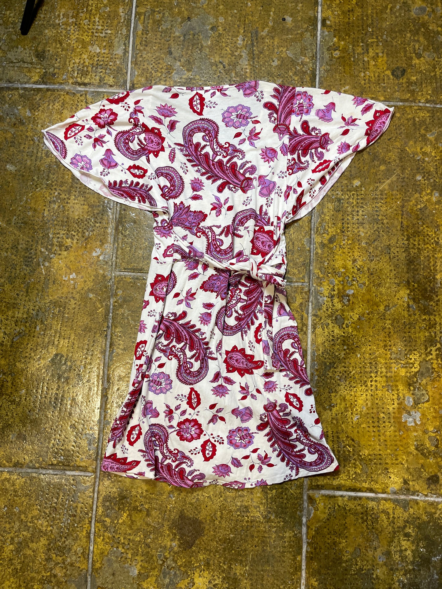 Formula Joven Short Sleeve Summer Dress White Red 2000s y2k - M