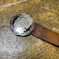 Diesel Leather Metal Big Buckle Belt Brown Silver 2000s y2k - 80cm