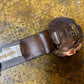 Diesel Leather Metal Big Buckle Belt Brown Silver 2000s y2k - 80cm