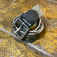 Playboy Belt Khaki Cotton Leather 2000s y2k Military Style - 94cm