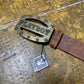Playboy Leather Belt Big Buckle Brown 2000s y2k - 100cm