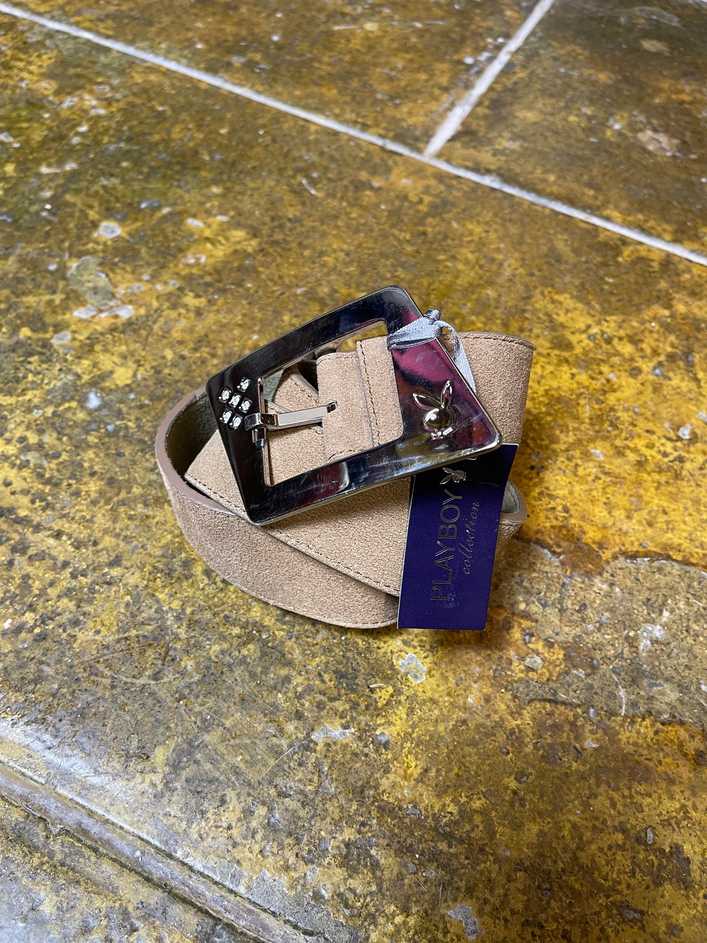 Playboy Belt Wild Leather Brown 2000s y2k - 99cm