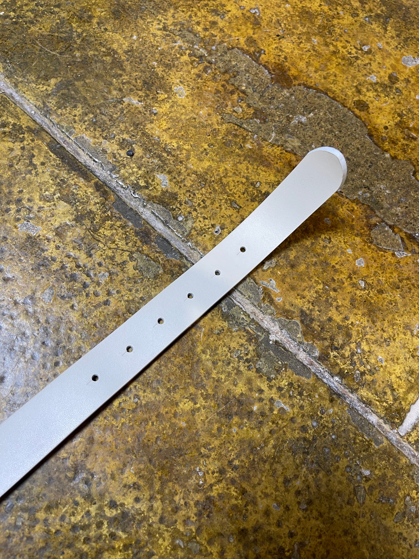 Playboy Leather Belt Big Buckle White 2000s y2k - 103cm