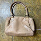 Vintage Balmain Leather Barrel Handbag Beige