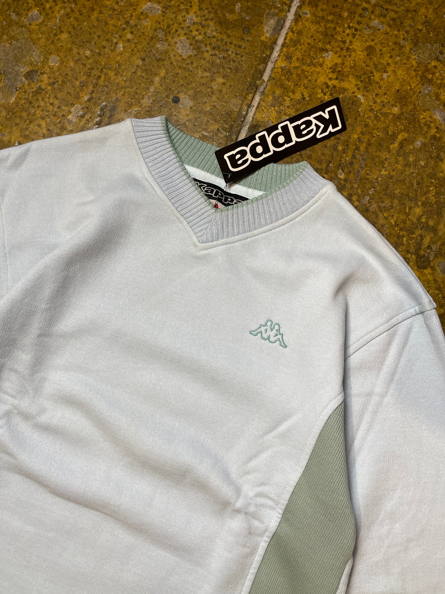 Vintage Kappa Sweatshirt Baby Blue 2000s y2k Deadstock - S