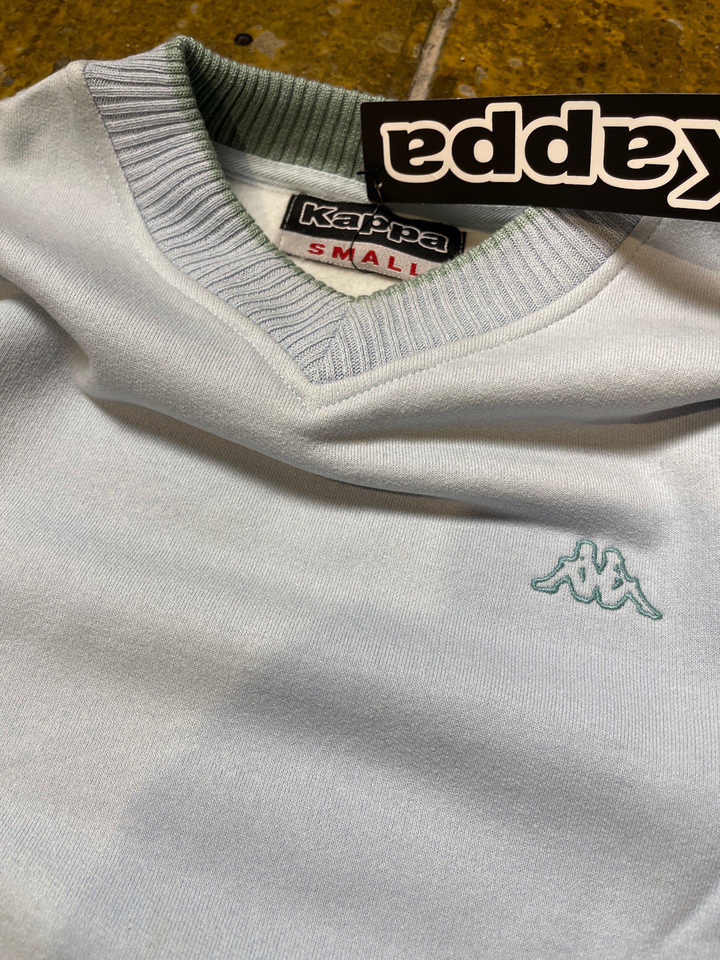 Vintage Kappa Sweatshirt Baby Blue 2000s y2k Deadstock - S