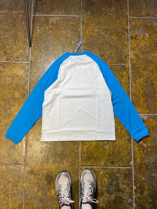 Kappa Longsleeve White Blue 2000s y2k Deadstock - L