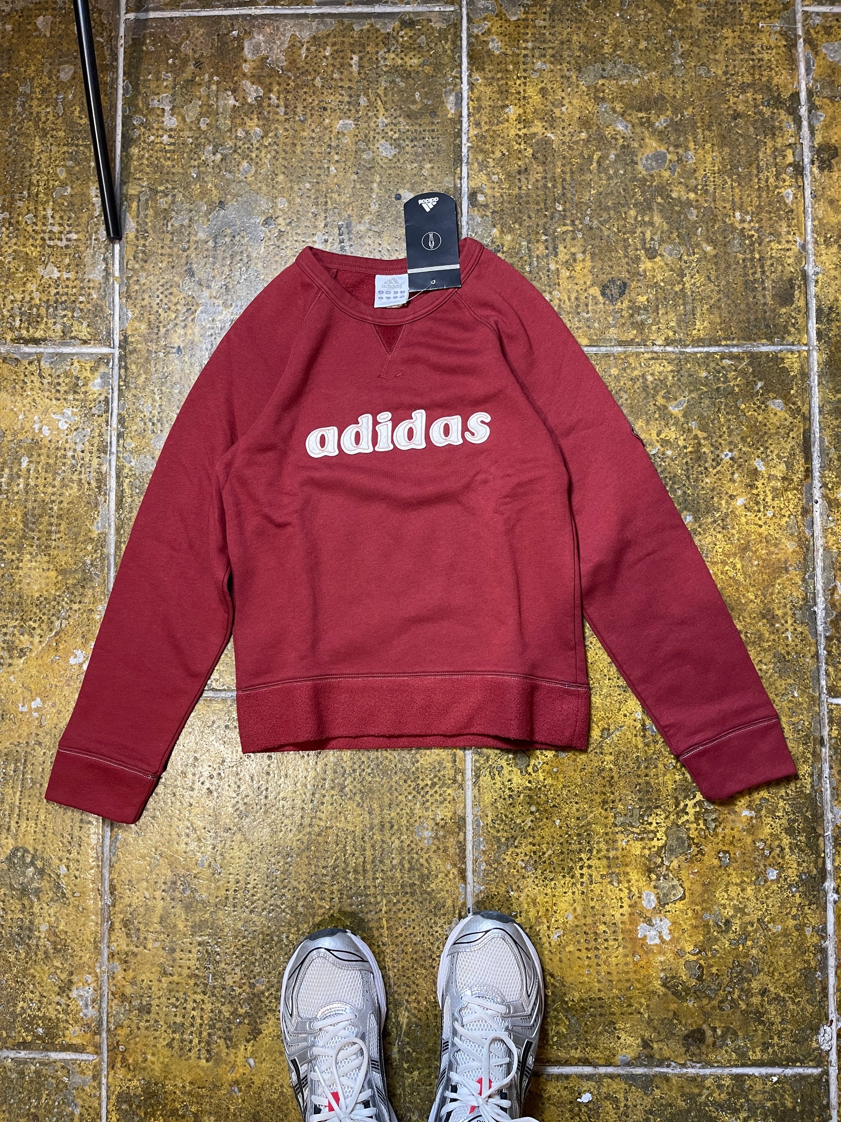 Vintage Adidas Sweatshirt Red 2002 Deadstock - XS