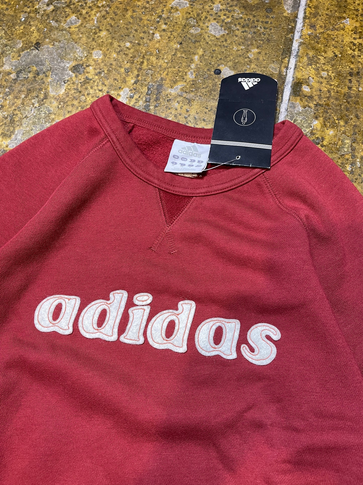 Vintage Adidas Sweatshirt Red 2002 Deadstock - XS