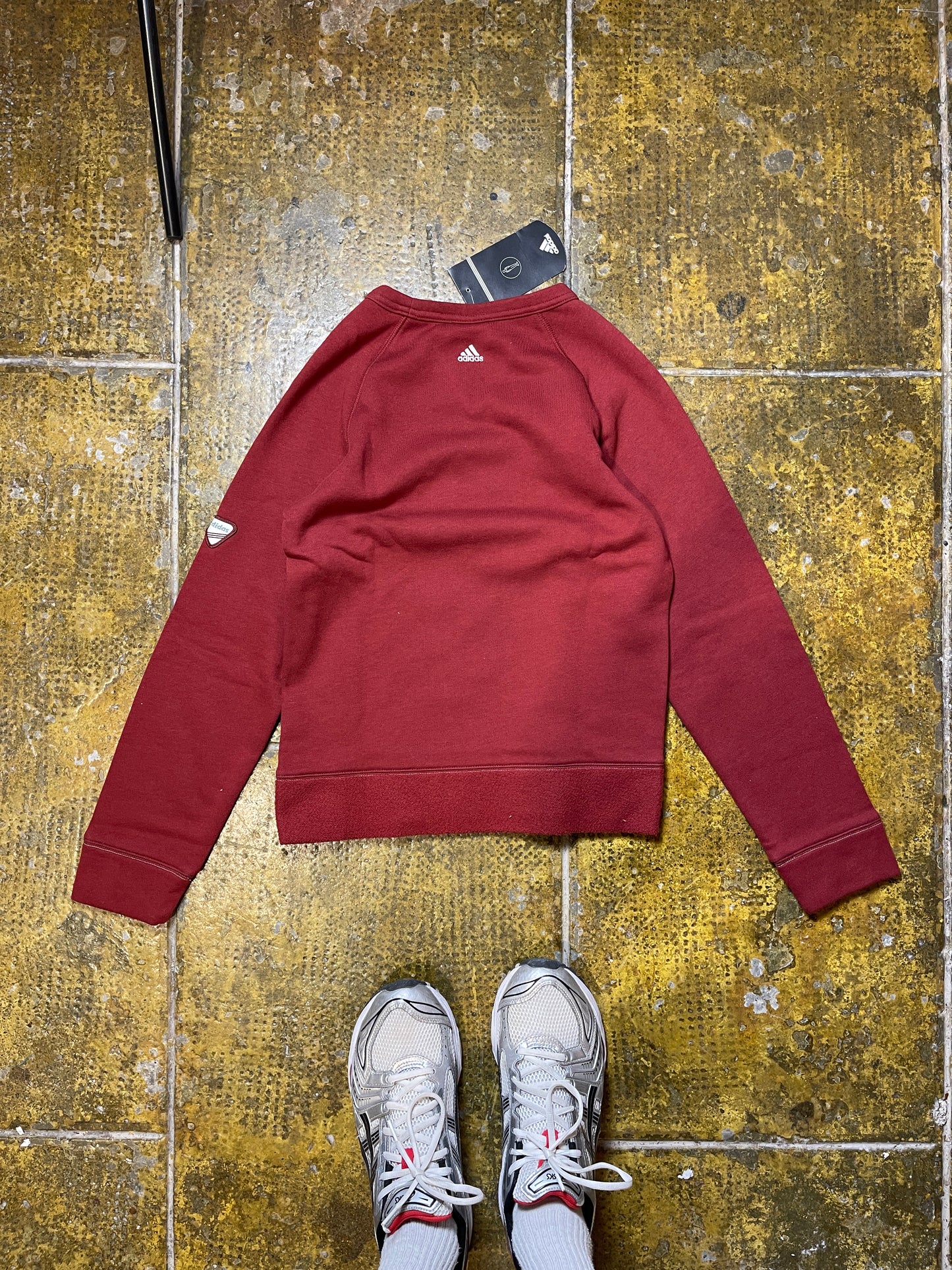 Vintage Adidas Sweatshirt Red 2002 Deadstock - XS