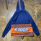 Vintage Kappa Zip Through Sport Sweatshirt Navy Orange 1990s Deadstock - M